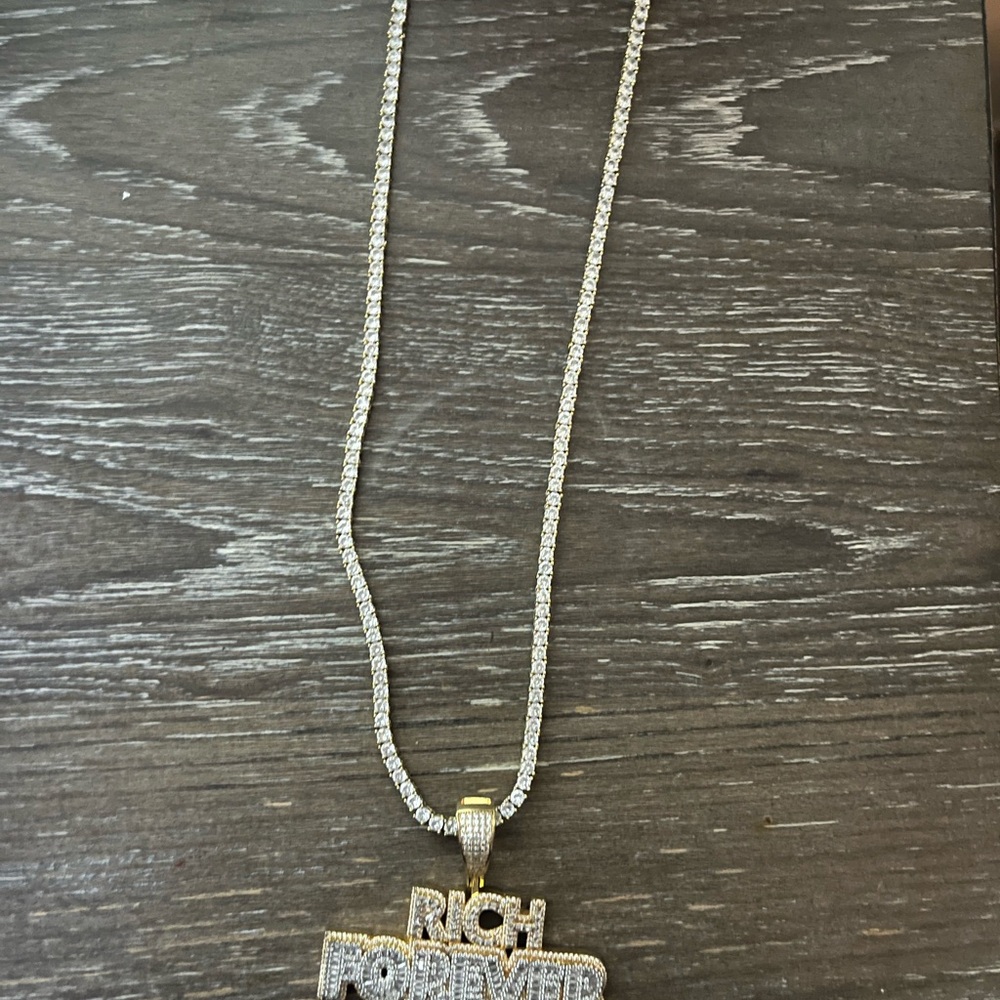 Silver and Gold Pendant Necklace